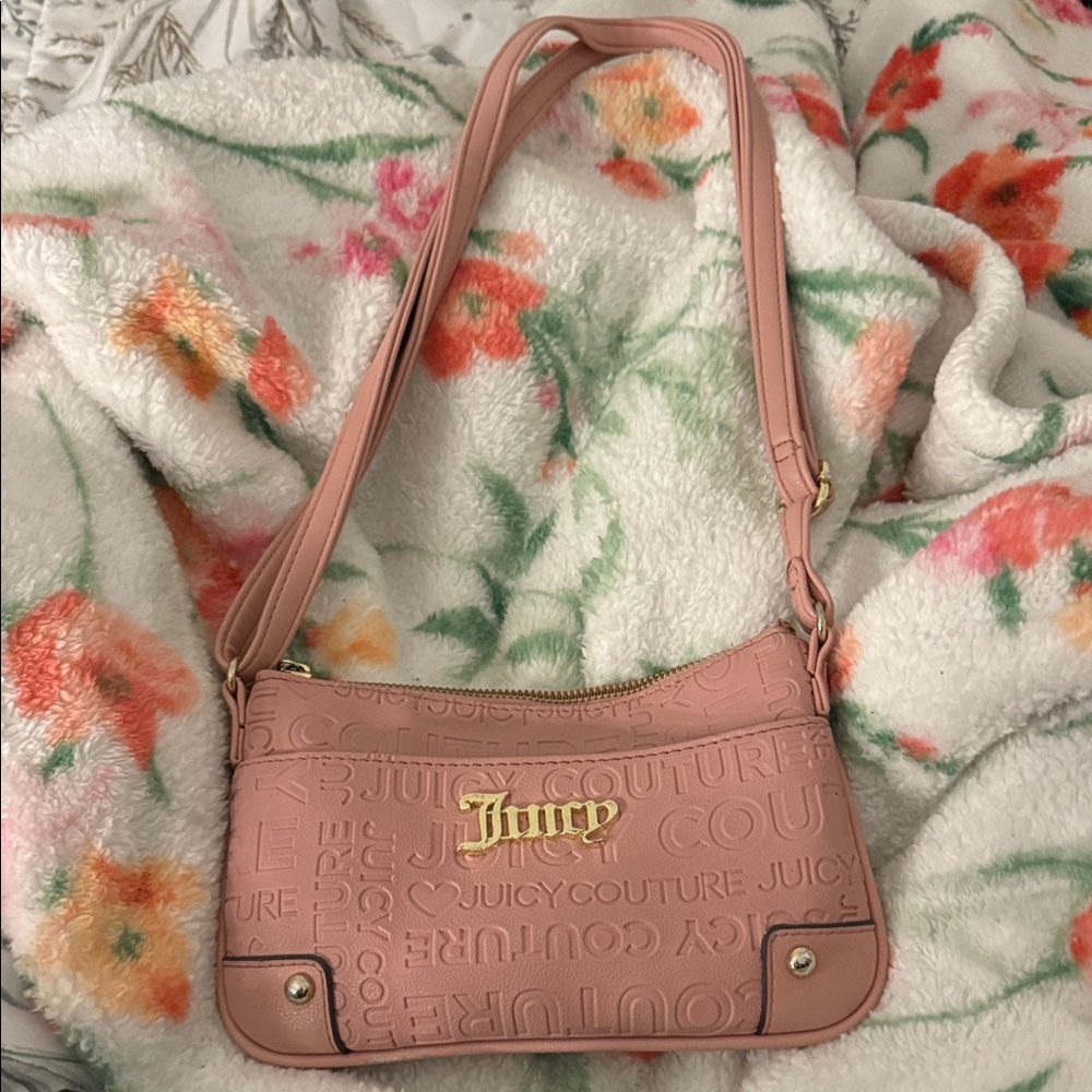 Juicy Couture Blush Pink Embossed Shoulder Bag